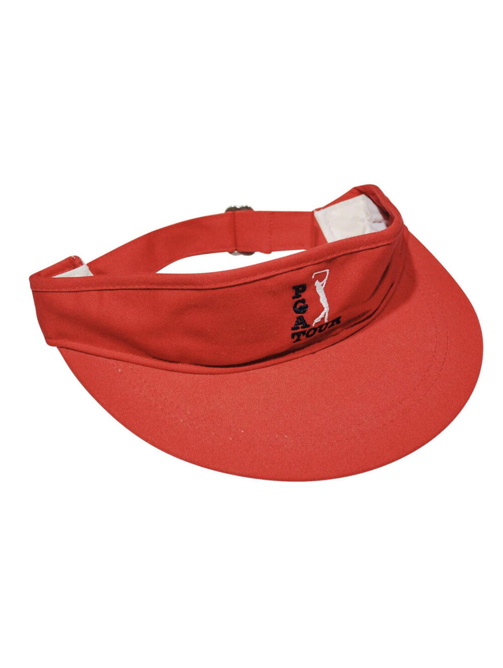 Vintage PGA Tour Golf Course Country Club Red Navy 90s Visor